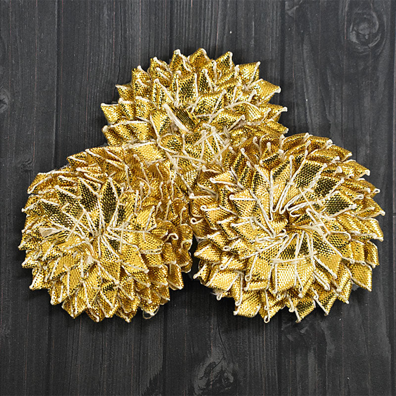 10 Pieces, Gota Flower in Light Gold Color - Main Image