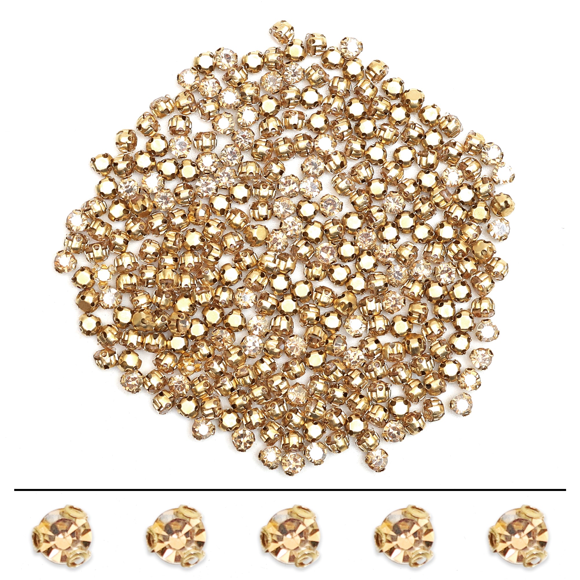 Dress Making Golden Shadow Crystal Rhinestones