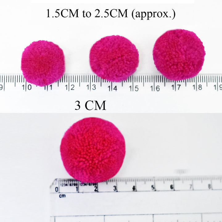 Hot Pink Color Pom Poms