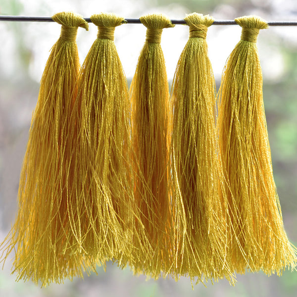 Mustard Yellow color Polyester Tassels