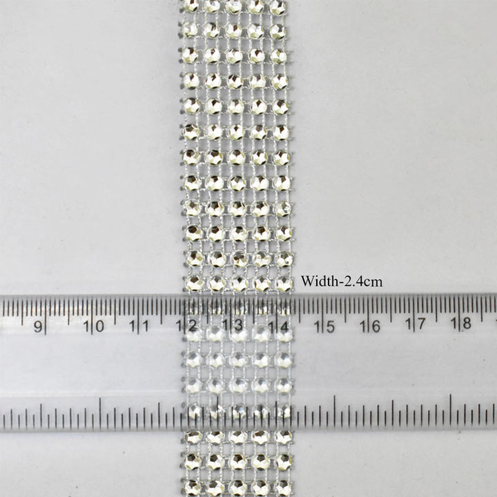  2.4CM Rhinestone Ribbon Trim