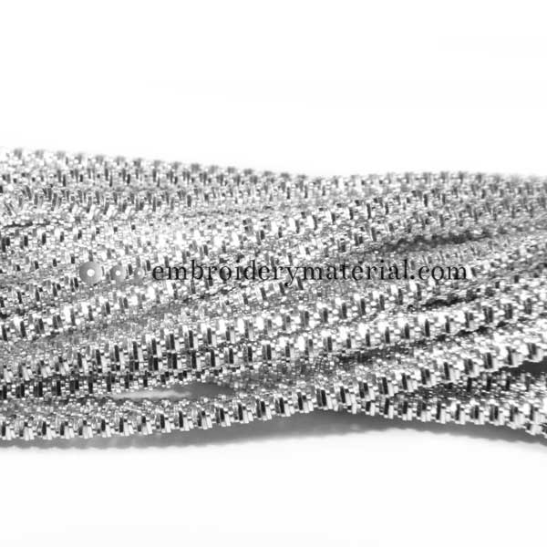 Spiral Dabka in Silver Colour