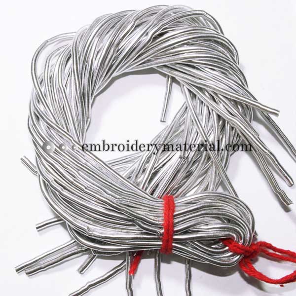 Smooth Dabka In Silver Color