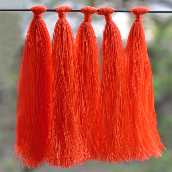 Neon Orange color Polyester Tassels