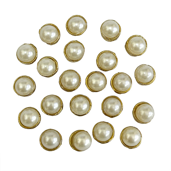 EMBKS5423 (9MM Cream Color Round Shape Kundan Stones)