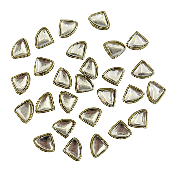 EMBKS5433 (9x11MM Silver Color Diamond Shape Kundan Stones)