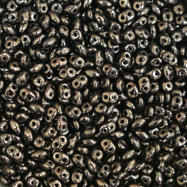 Dark Brown Czech Superduo Beads
