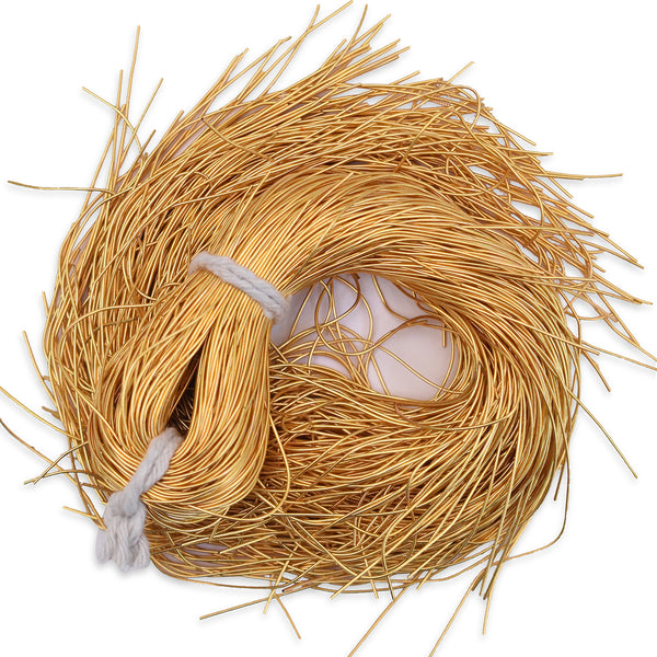 EMBFW4960 (0.5MM Smooth Dabka/French Wire in Yellow Gold Color)