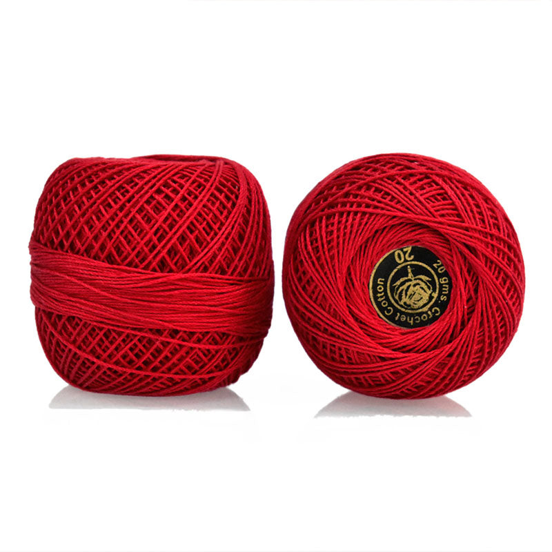 Buy Red color crochet cotton thread at cheap price – embroiderymaterial.com