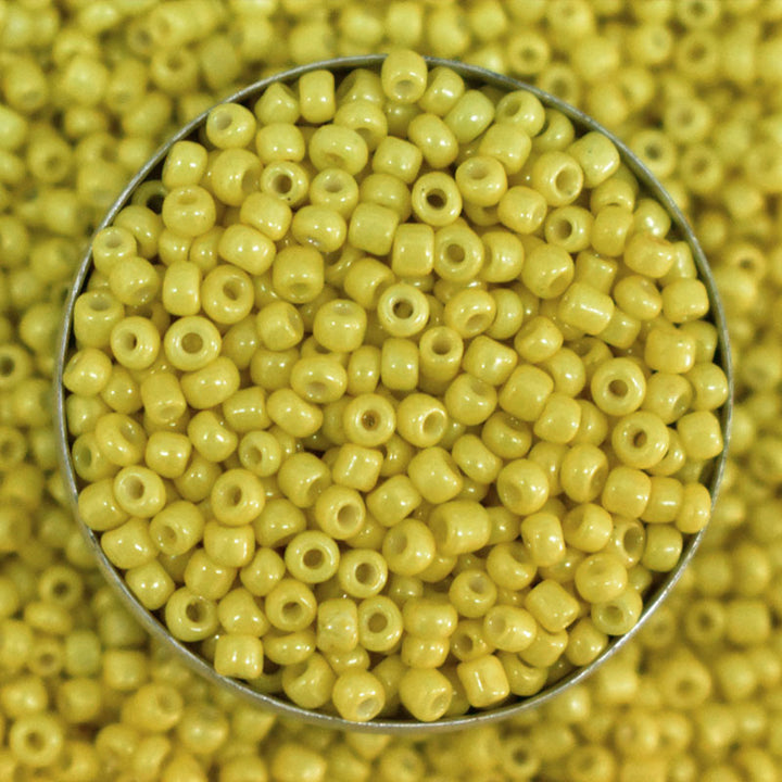 11/0 Seed Beads in Lemon Yellow