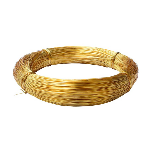 Zari Copper Stiff Metallic wire for Hand Embroidery & jewelry making- 0.2MM, 32Gauge-100Gram(100 Meters)