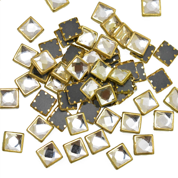 Silver Color flat back Kundan Stone