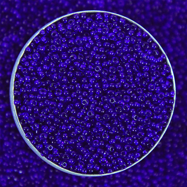 15/0 Seed Beads in Royal Blue  Color