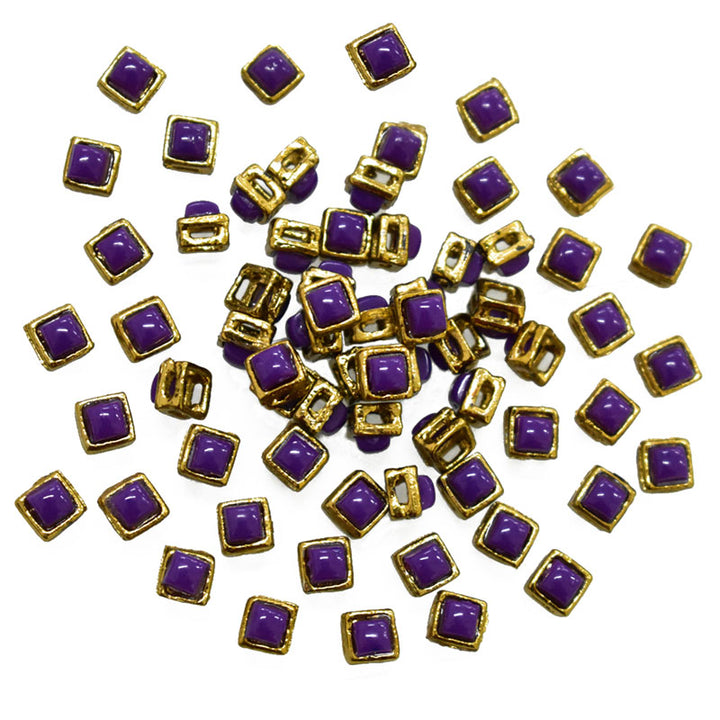 Violet Color Kundan Stone