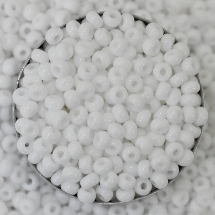 8/0 Seed Beads in White Color