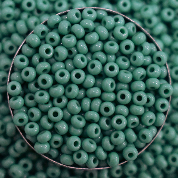 8/0 Seed Beads in Olive Green Color