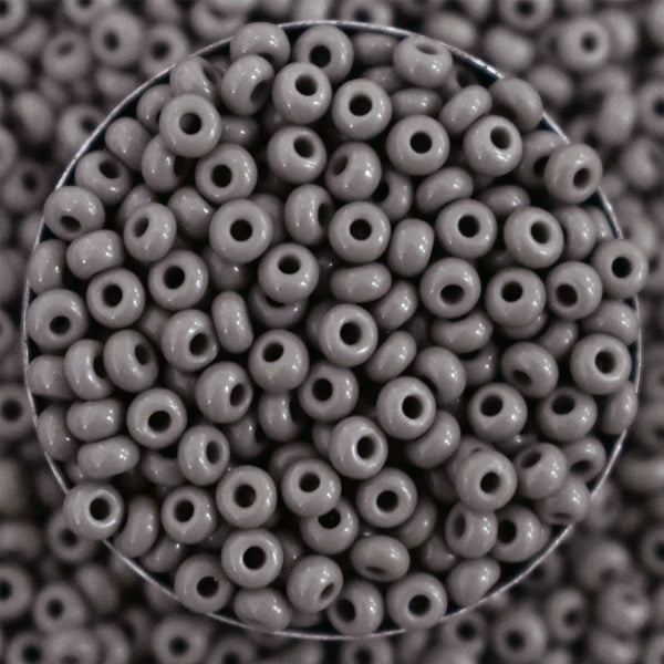 8/0 Seed Beads in Purplish Grey Color