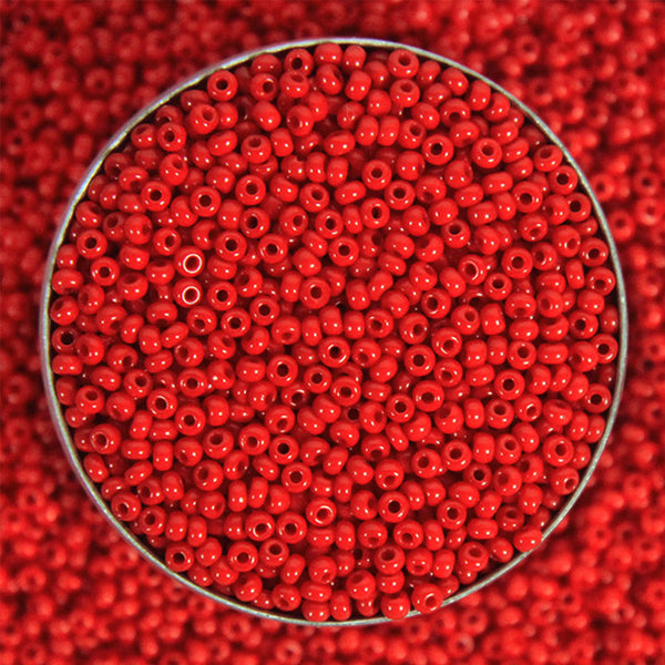  15/0 Seed Beads in Red Color