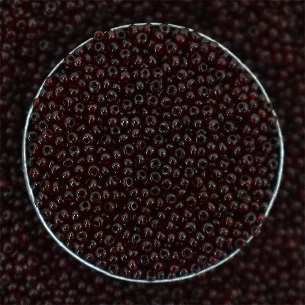  15/0 Seed Beads in Dark Maroon Color