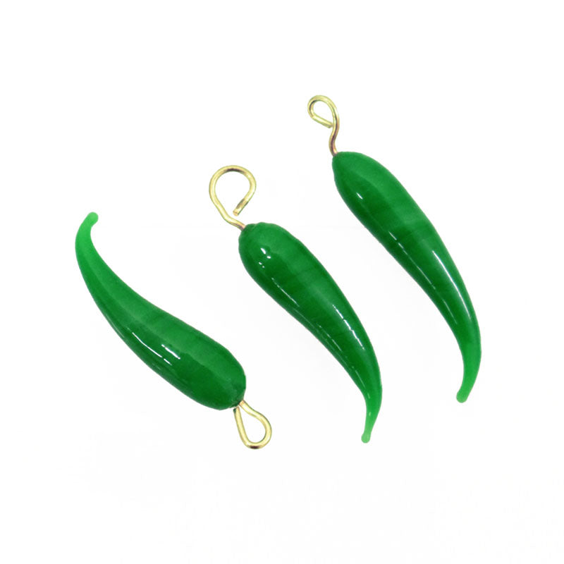 Green Chilli Rings Buy Green Color Chilli Glass Pendant online at wholesale prices ...