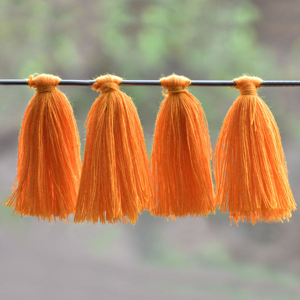 Orange color Cotton Tassels