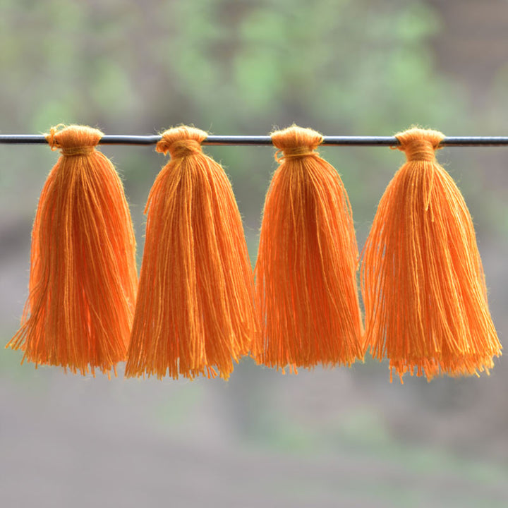 Orange color Cotton Tassels