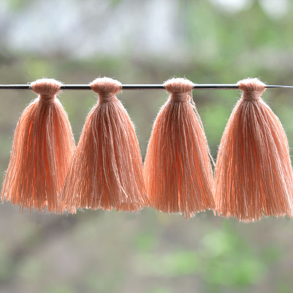 Peach color Cotton Tassels