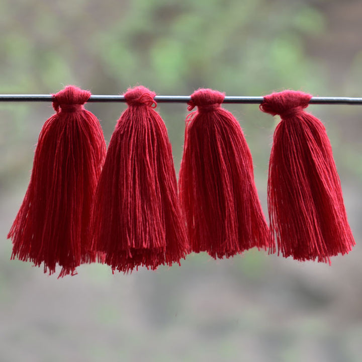 Red color Cotton Tassels