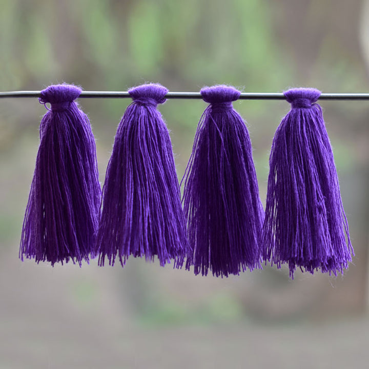  Violet color Cotton Tassels