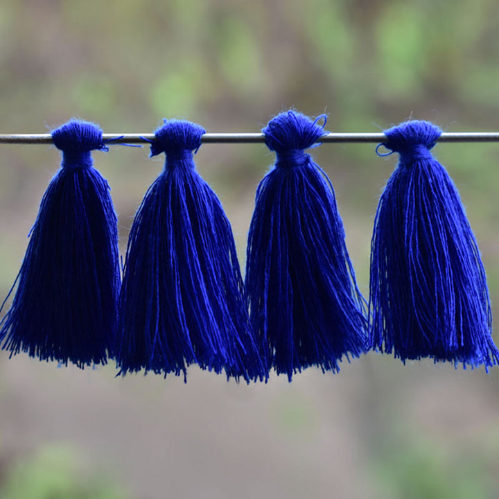 Royal Blue color Cotton Tassels