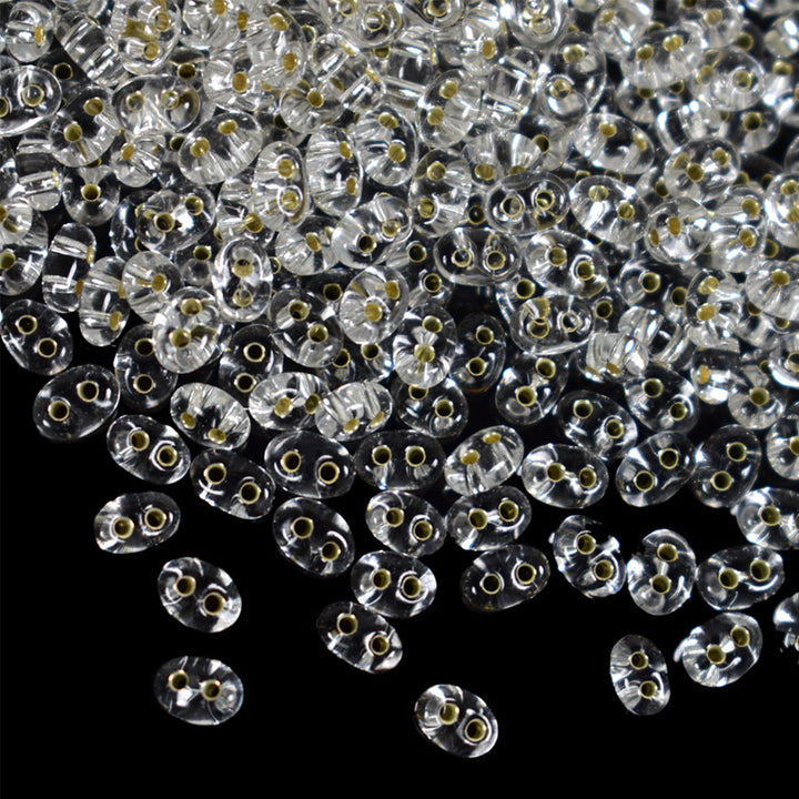 Silver Color Preciosa Twin Beads