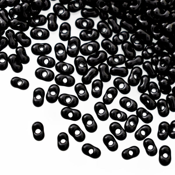 Black Color Preciosa Peanut Beads