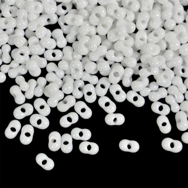 White Color Preciosa Peanut Beads