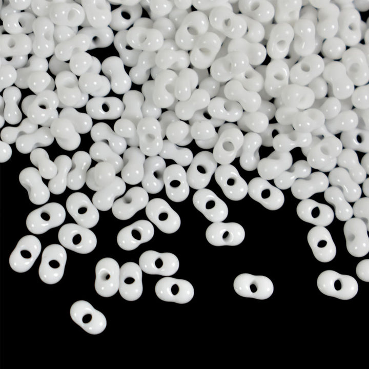 White Color Preciosa Peanut Beads