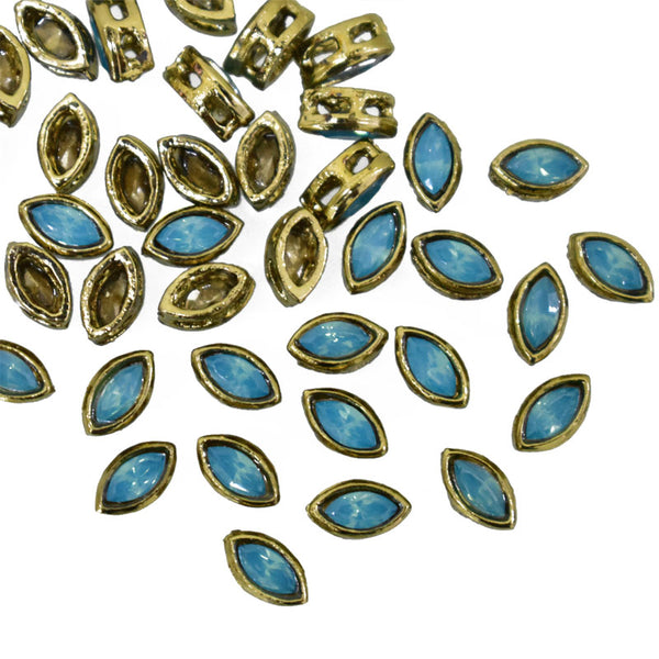 Sky Blue Opal Color Kundan Stone