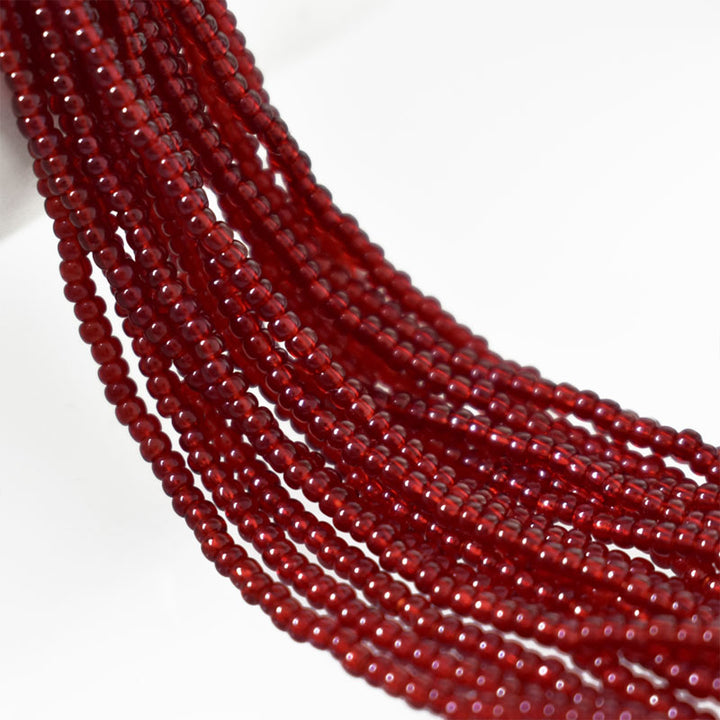 Seed Bead Strings in Maroon Color