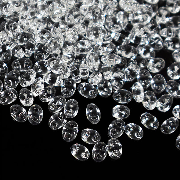 Clear Preciosa Twin Beads