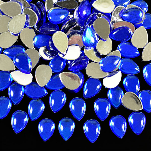 Royal Blue Color flat back Kundan Stone