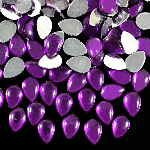 Purple Color flat back Kundan Stone