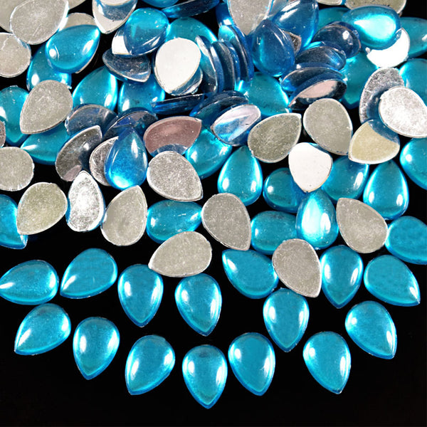 Sky Blue Color flat back Kundan Stone