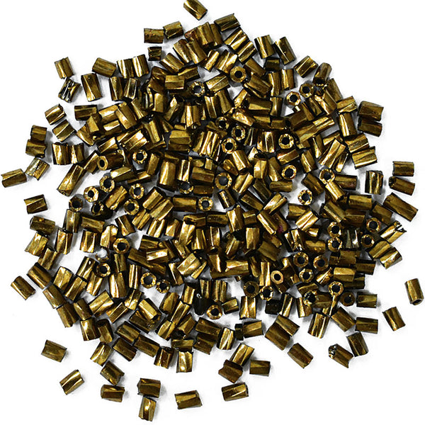 Antique Gold color glass beads for sale