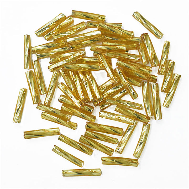 Gold color glass beads for sale