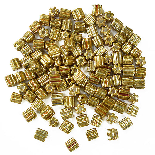 Gold color glass beads for sale