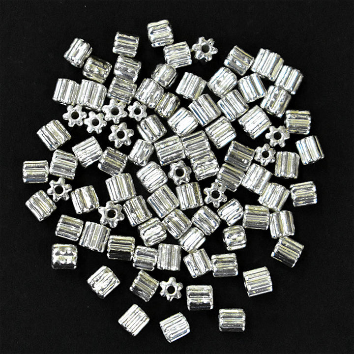 Silver color glass beads for sale