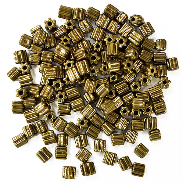 Antique Gold color glass beads for sale