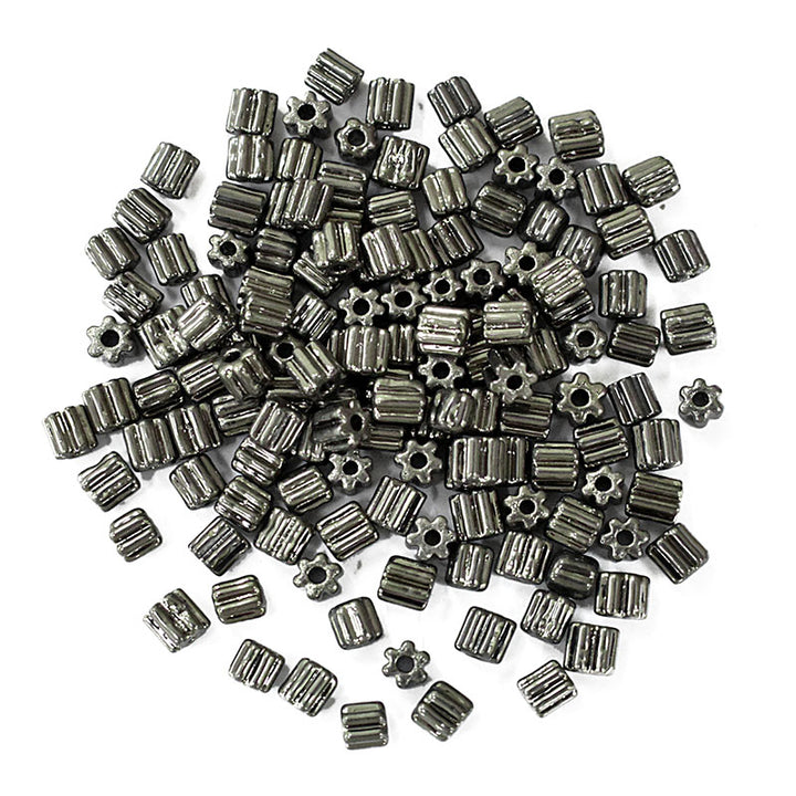 Grey color glass beads for sale