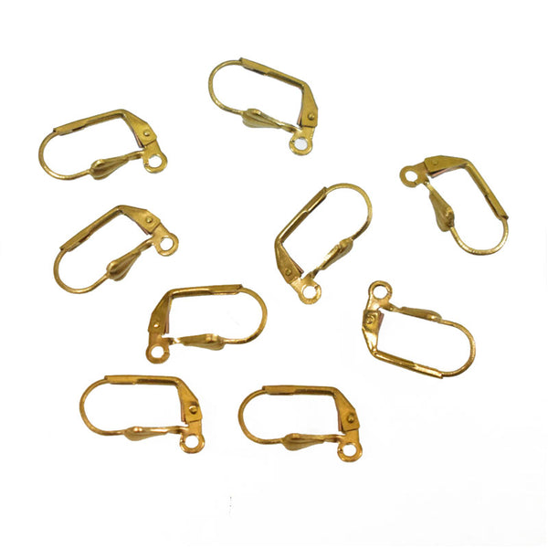 Dull Gold Color Earring Leverback Clasp