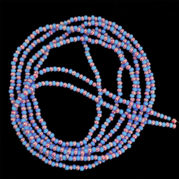 Seed Bead Strings in Sky Blue and Pink Color 