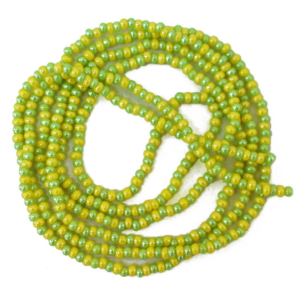 Seed Bead Strings in Light Green and Yellow Color 