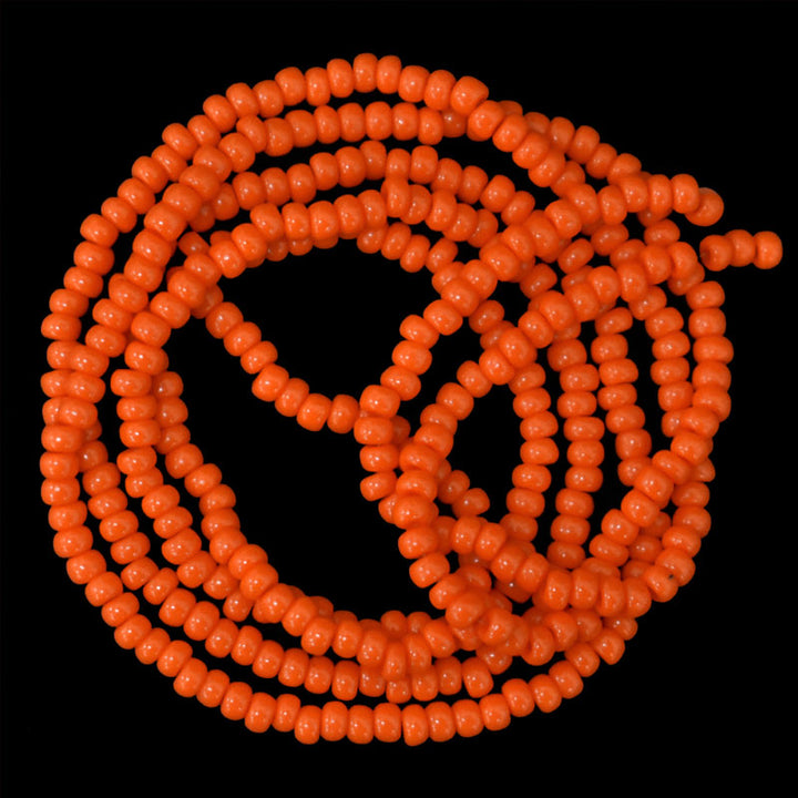 Seed Bead Strings in dark Orange Color 